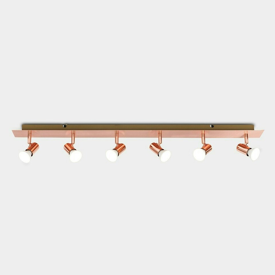 image 1 of ValueLights Consul Spotlight Polished Copper Spotlight and GU10 Spotlight LED 5W Cool White 6500K Bulb