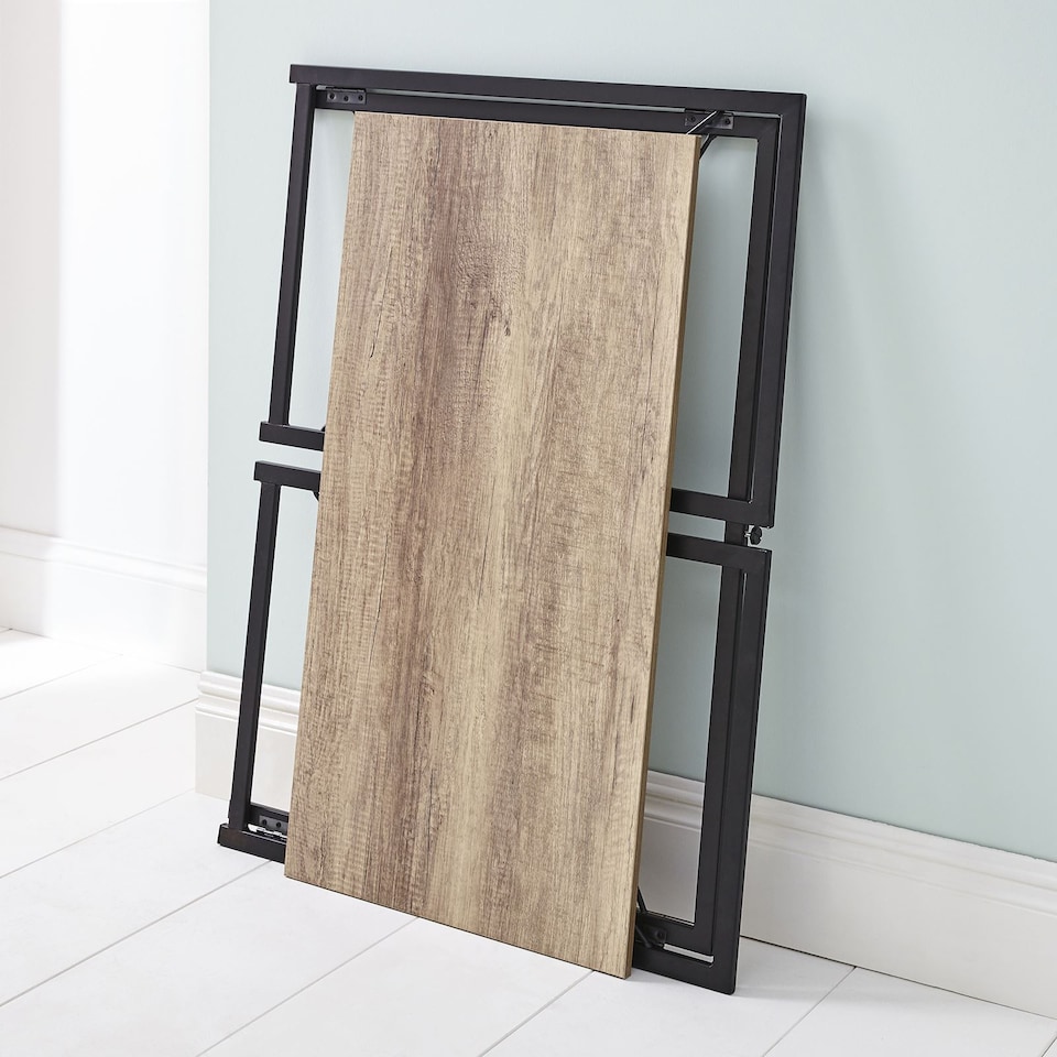 image 1 of House of Home Folding Desk Computer Wooden Foldable Study Coffee Table Laptop Office | Black