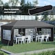 image 3 of Outsunny 3 x 6m Heavy Duty Gazebo Marquee Party Tent with Storage Bag Black
