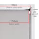 image 2 of FURNISHED Blackout Roller Blind with Silver Glitter Trim and Grey Bow Trimmable Window Shade | Grey | Grey | (W) 180cm x (L) 165cm