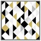 image 3 of Gold & black geometric triangles (Picture Frame) Brown | S