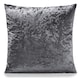 image 2 of Plain Crushed Velvet 45cm x 45cm Charcoal Cushion Set of 4 | Grey | 45cm x 45cm x 10cm | 4