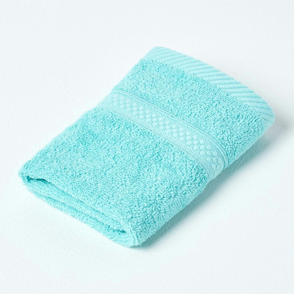 Homescapes Turkish Cotton Face Cloth - Aqua Blue