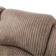 image 6 of Postana 3 Seater Electric High Back Jumbo Cord Fabric Recliner Sofa (Brown)