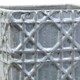 image 3 of Primrose Thales Glazed Grey Ceramic Geometric Pattern Tall Planter 75cm