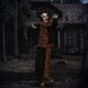 image 2 of Outsunny 67 Inch Life Size Outdoor Halloween Decorations Talking Circus Clown, Animated Prop Animatronic Decor with Light Up Eyes, Laughter