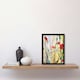 image 2 of Northern Cardinal Bird Watercolour Spring Black Framed Wall Art Print A4