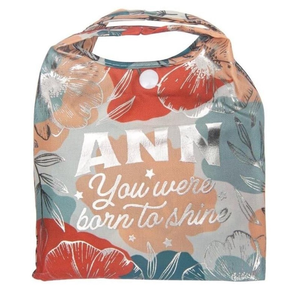 image 1 of History & Heraldry Personalised Sparkle Reusable Foldable Shopper Bag - Ann Multi