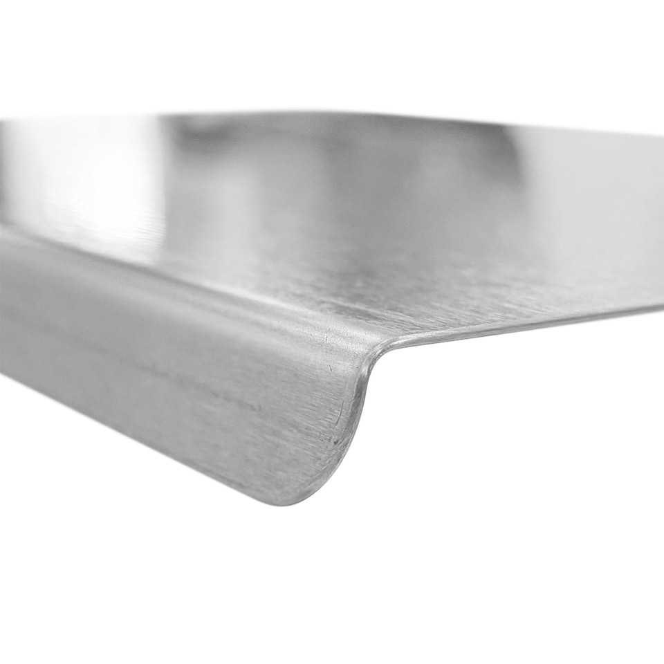 image 1 of Argon Tableware 2pc Counter Edge Chopping Board Set - Stainless Steel Non-Slip Kitchen Worktop Saver Food Cutting Protector | Silver | Silver | 40 x 30 x 2 CM | 60 x 40 x 2 CM | 2