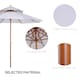 image 7 of Outsunny 2.7 m Garden Parasol Umbrella, Double Tier Garden Umbrellas Outdoor Sun Umbrella Sunshade Bamboo Ribs, White