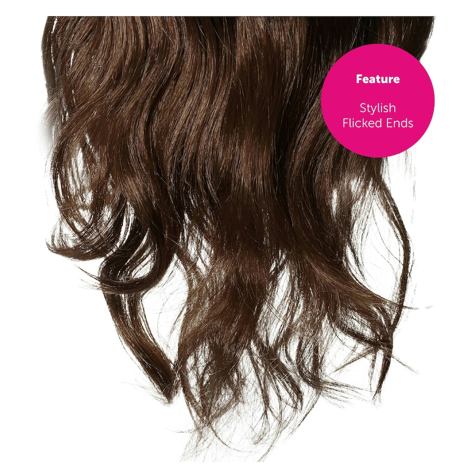 image 1 of 70s Flick Wig – Brown Retro Fancy Dress Hairpiece for Disco & Vintage Costumes Brown | One Size