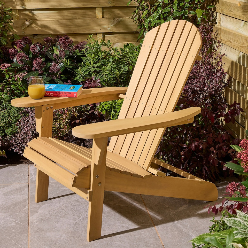 image 1 of Rowlinson Sandown Adirondack Chair N/A | Natural