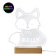 image 1 of Fox Wooden Based LED Light