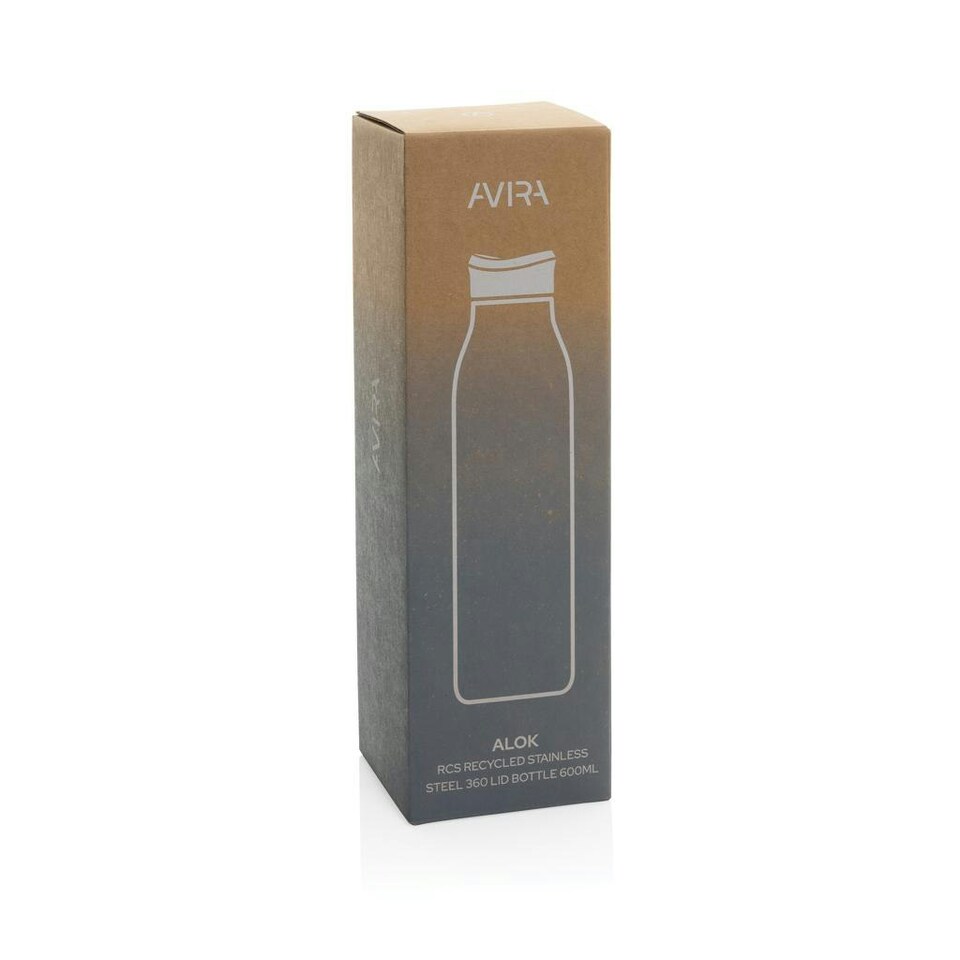 image 1 of Avira Alok Recycled Stainless Steel 600ml Water Bottle - White - One Size