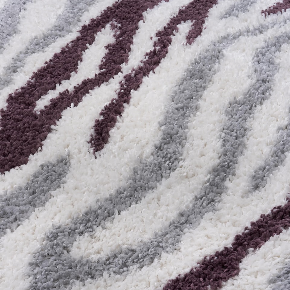 image 1 of The Rugs Moodi Collection Abstract Design Shaggy Soft High Pile Living Room Floor Rug and Runner