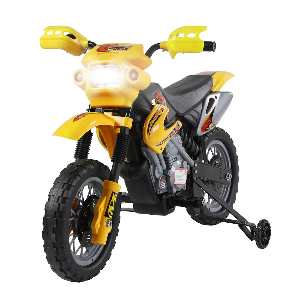 image 1 of HOMCOM 6V Kids Child Electric Motorbike Ride on Motorcycle Scooter Children Toy Gift for 3-6 Years (Yellow)