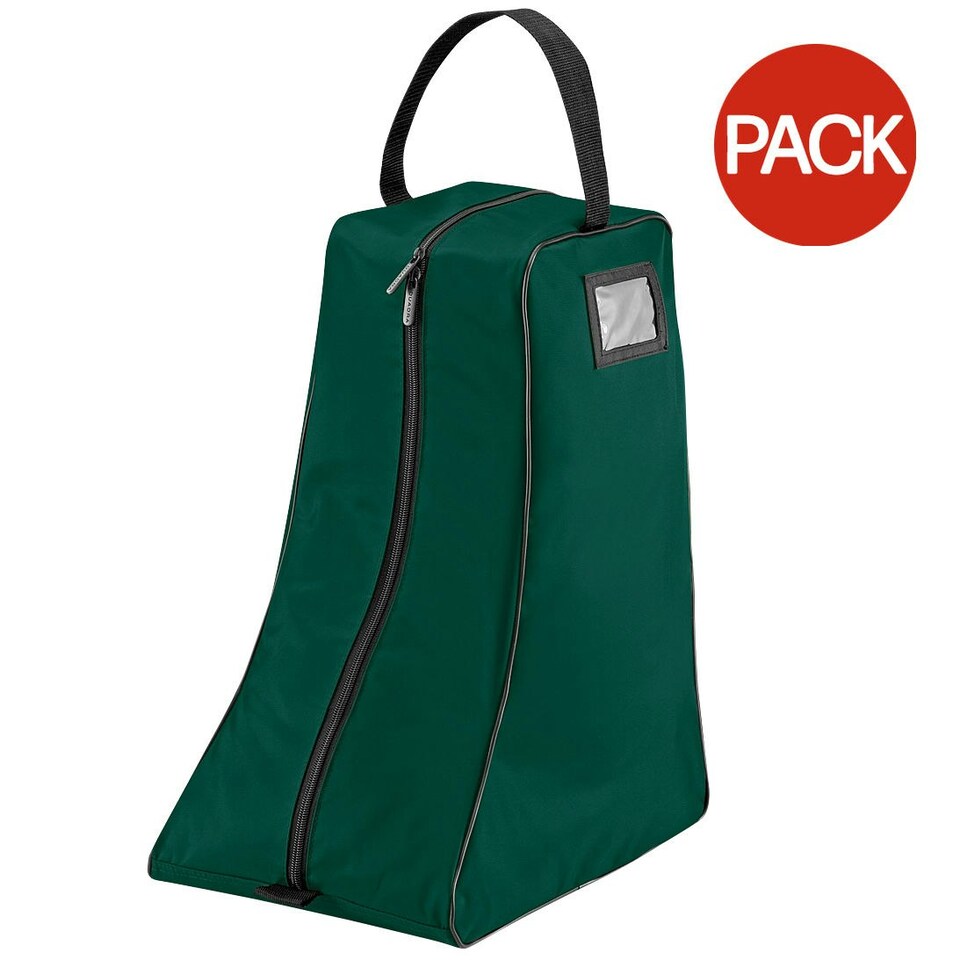 image 1 of Quadra Large Boot Bag (Pack of 2) - Bottle/Black - One Size Green | One Size