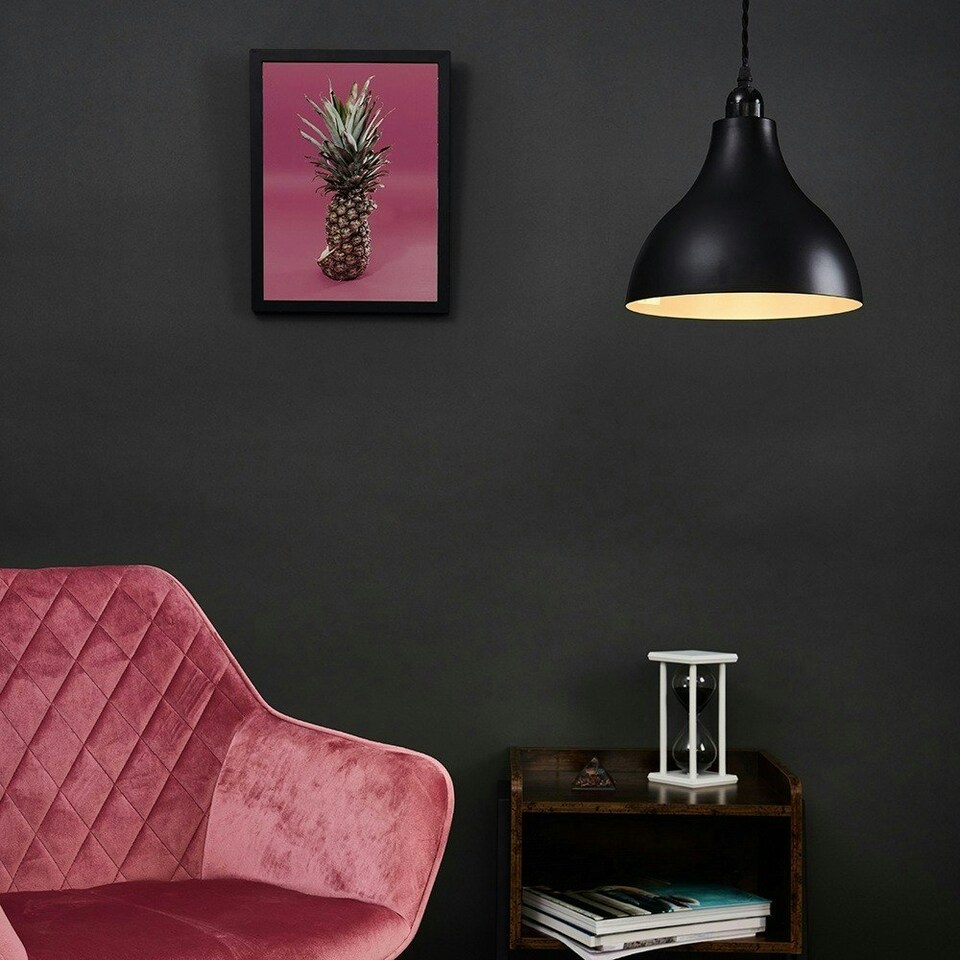 image 1 of ValueLights Retro Style Black And Silver Metal Ceiling Pendant Light Shade