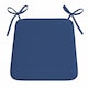 image 1 of Foam Seat Pad with Ties Comfortable Chair Cushion for Dining, Kitchen Garden Seating | Blue | Navy Blue