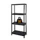 image 1 of 4 TIER PLASTIC STORAGE SHELVES SHELVING HOME GARAGE ORGANISER SHELF RACK