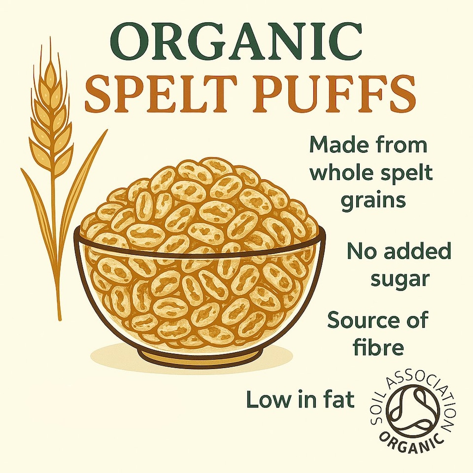 image 1 of Organic Spelt Puffs 500g (Sussex Wholefoods)
