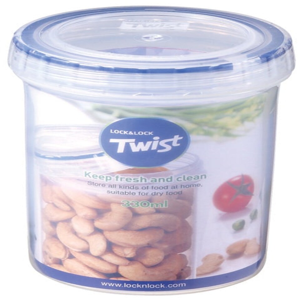 image 1 of LocknLock Twist Food Container Reusable Round Kitchen Lunch Storage Box - 330 ml