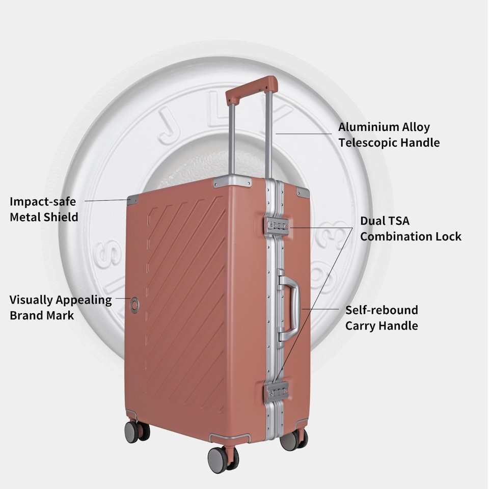image 1 of Zipperless Suitcase Set, PC Hard Shell, Small & Large, TSA Lock