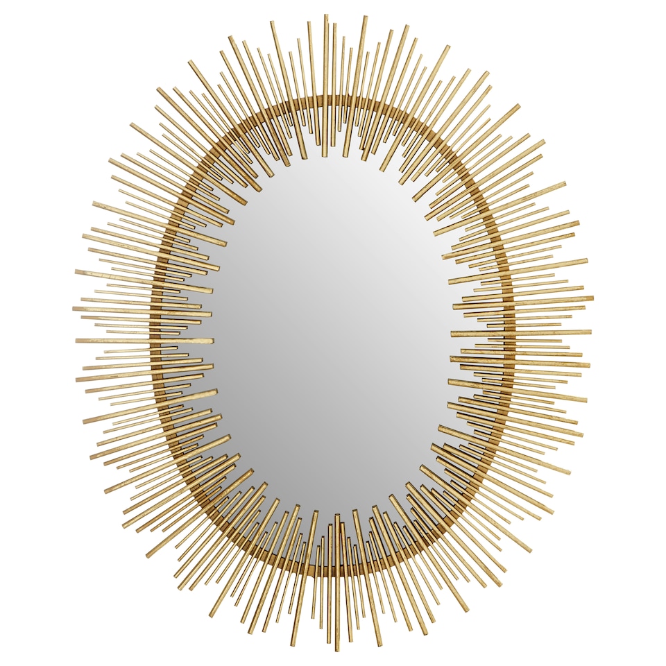 image 1 of Interiors by Premier Oval Wall Mirror Gold