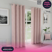 Enhanced Living Austin Blackout, Thermal Blush Curtains with Eyelet Header (PAIR) - 46x54 inch (117x137cm)