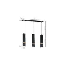 Milagro Pendant Lamp Vidar Black 3XGU10