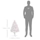 image 5 of HOMCOM 2.5ft Prelit Artificial Christmas Tree for Tabletop with Multicoloured Fibre Optics Small Xmas Decoration  White