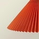 image 3 of ValueLights Akira Burnt Orange Paper Pleated Single Drop Ceiling Pendant Light with LED Bulb