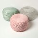 image 7 of Homescapes Grace Pleated Velvet Green Pouffe