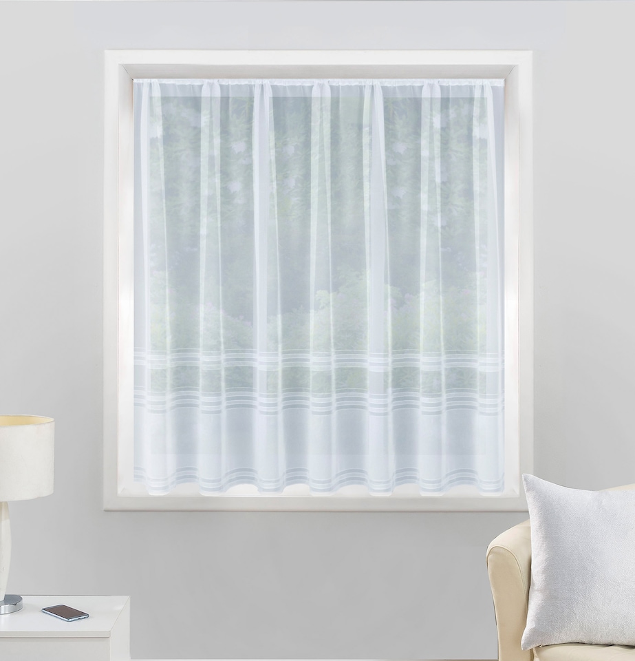 image 1 of Hudson Stripe Lace Net Cut Panel (200 x 114cm)