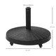image 5 of Outsunny 22.7kg Resin Patio Parasol Base Umbrella Stand Weight Deck Garden Sunshade Holder Round w Wheels Brakes Outdoor