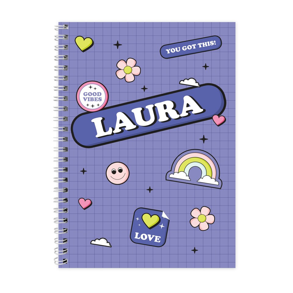 image 1 of Personalised Good Vibes A5 Notebook