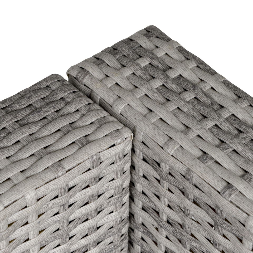 image 1 of Outsunny Single Rattan Garden Chair, PE Wicker Garden Armchair with Cushions, Outdoor Rattan Chair with Armrests and Steel Frame for Conservatory, Porch, Patio, Balcony, Grey