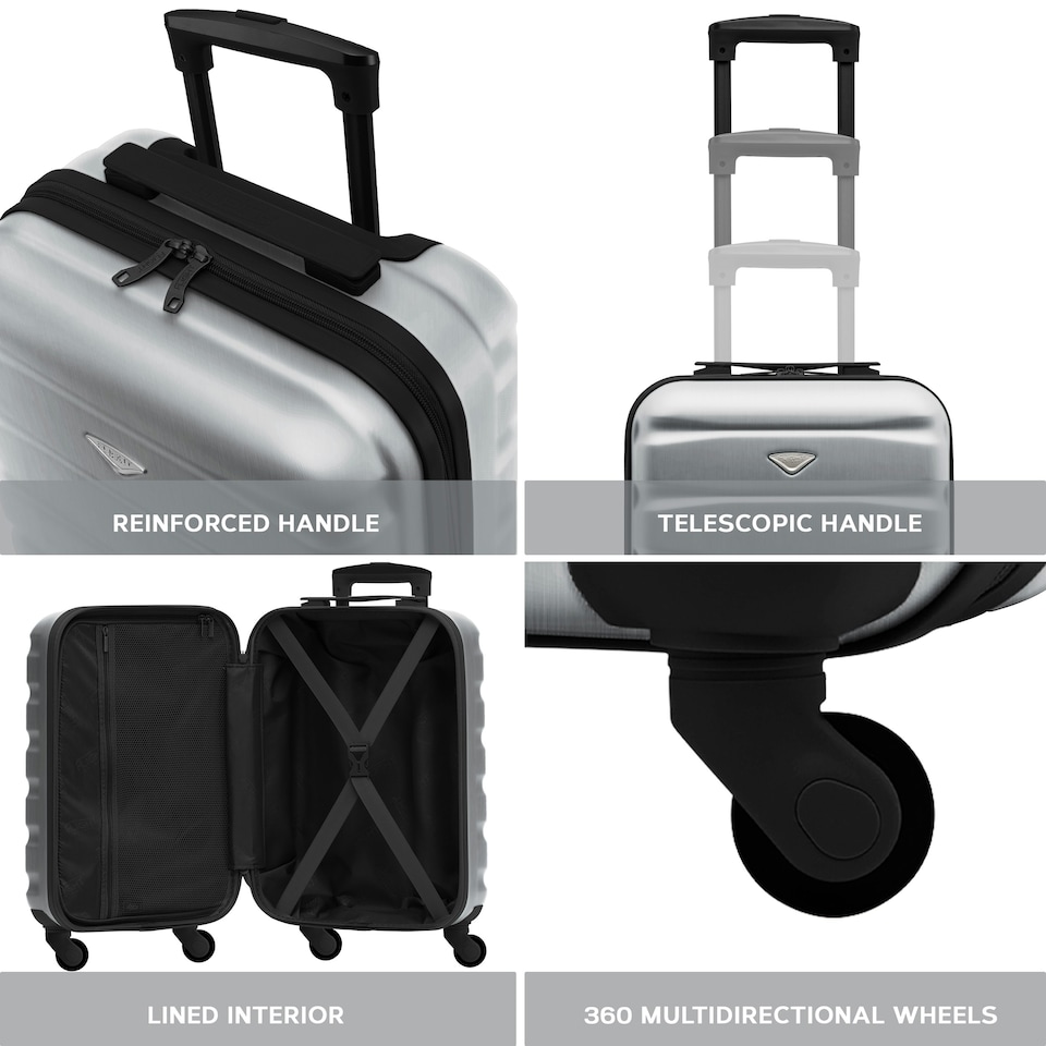 image 1 of Flight Knight 29" Extra Large Suitcase – 20kg Capacity Hard Shell Check-In Luggage with 4 Wheels 100+ Airlines Approved: Ryanair, EasyJet, Jet2, Wizz Air, BA Orange | Orange/Black | Large