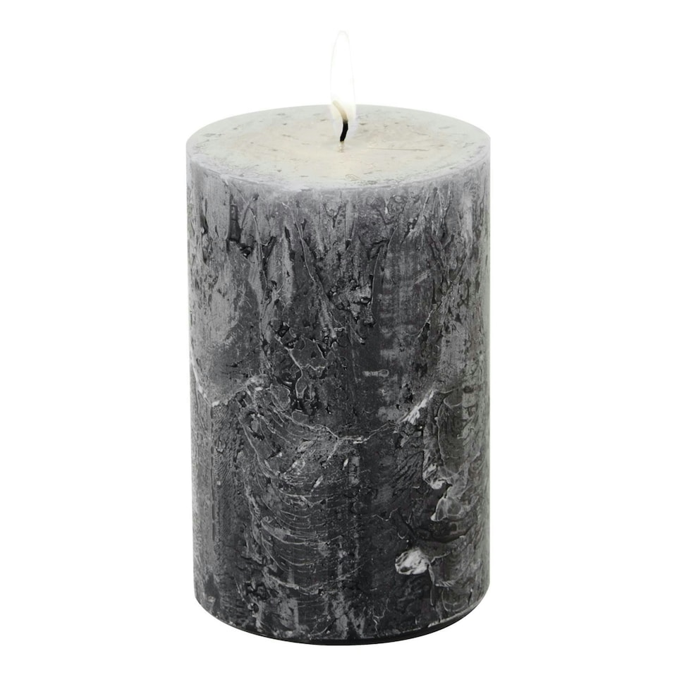 IHR Pillar Candle Small Solid Colour Unscented 11cm Grey