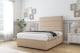 image 3 of Sloomy Texas Pebble Plush Divan Bed Base 2 Drawers Foot-End With 54 Inch Floor Standing Headboard | Brown | Pebble | Super King | 1