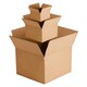image 2 of 100 x 13x10x12" Strong Single Wall Cardboard Shipping Storage Packing Boxes Brown