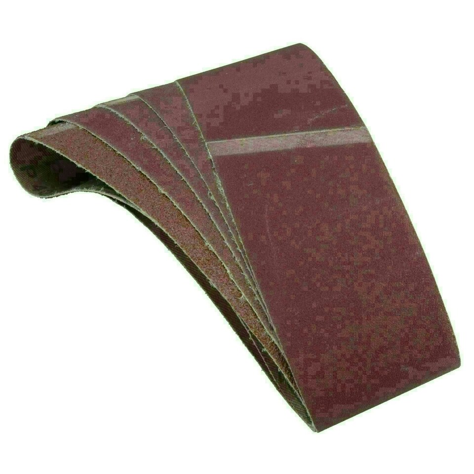 image 1 of 75mm x 533mm Mixed Grit 40 - 120 Abrasive Sanding Belt Sander Discs 5 Pack