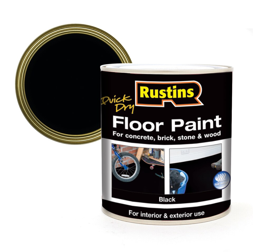 image 1 of Rustins Quick Dry Floor Paint Black 2.5L | Black | 1