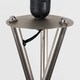 image 5 of ValueLights Camden Brushed Chrome Metal Stem Tripod Floor Lamp | Silver