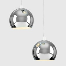 ValueLights Retro Silver Chrome 3 Way Droplet Pendant Ceiling Light