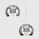 image 1 of ValueLights Retro Silver Chrome 3 Way Droplet Pendant Ceiling Light