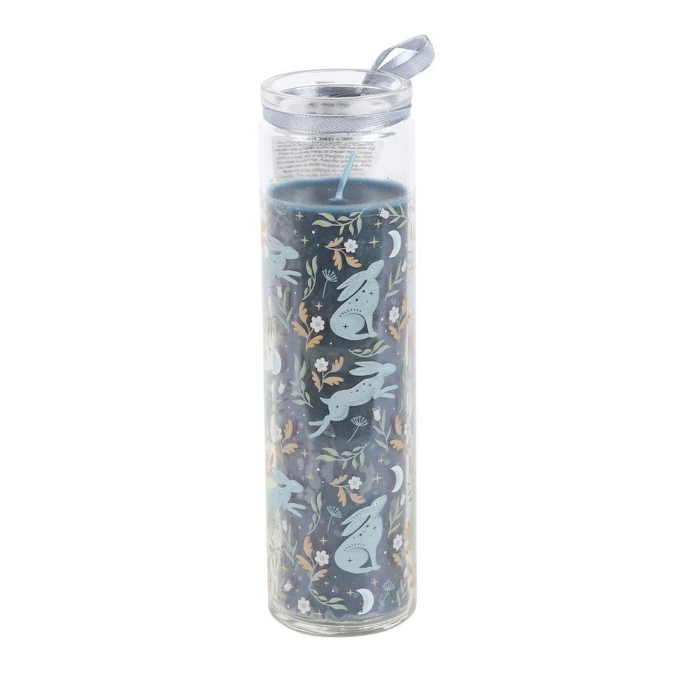 image 1 of Something Different Midnight Hare Wild Tulips Tube Candle - Navy/Transparent - One Size Blue | One Size