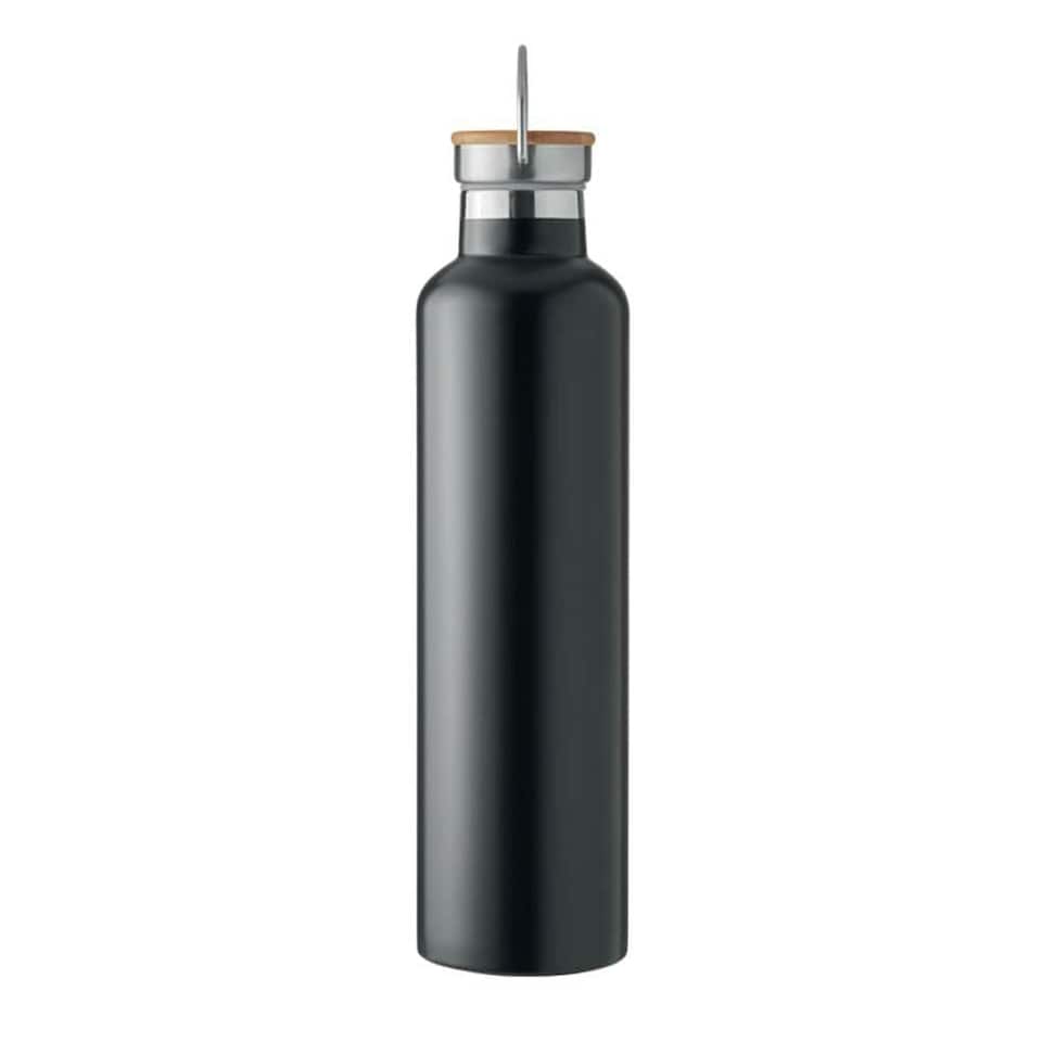 image 1 of MidOcean Helsinki Large Double Wall 1L Flask - Black - One Size | Black | One Size