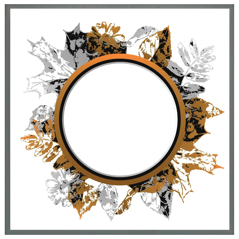 image 1 of Paint print autumn decoration (Picture Frame) Grey | M