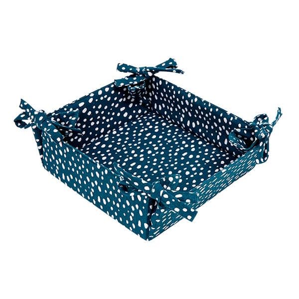 Sintra Recycled Cotton Spotted Bread Basket - Ink Blue